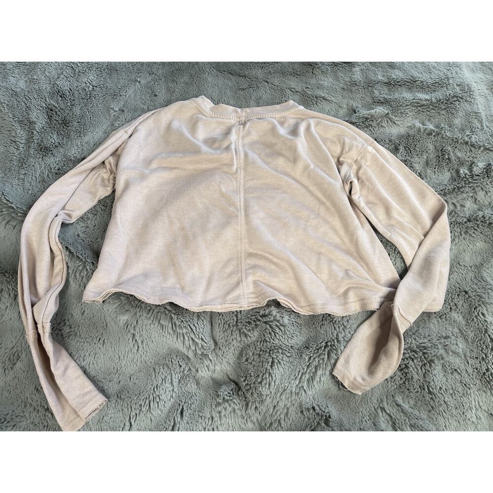 Xhilaration Women's Top Pink Long Sleeve Shirt Size Small Athletic Crop Top - Picture 5 of 10